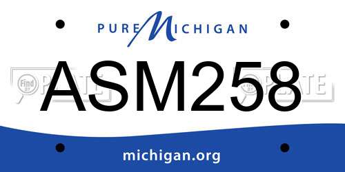 ASM258 Michigan License Plate