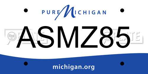 ASMZ85 Michigan License Plate