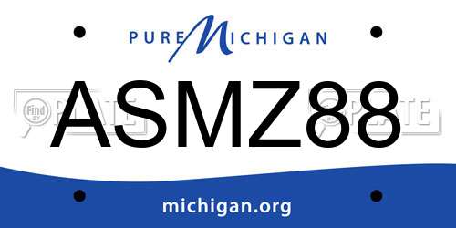 ASMZ88 Michigan License Plate