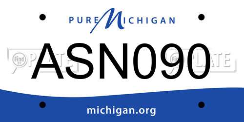ASN090 Michigan License Plate