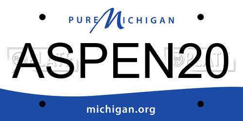 ASPEN20 Michigan License Plate