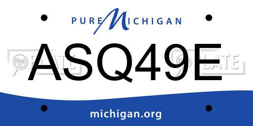 ASQ49E Michigan License Plate