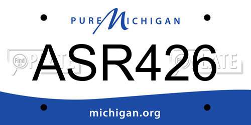ASR426 Michigan License Plate