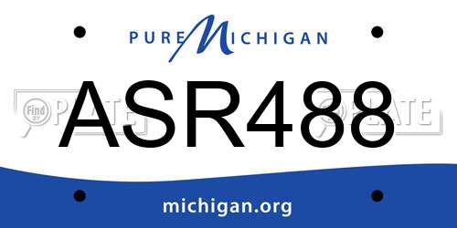 ASR488 Michigan License Plate