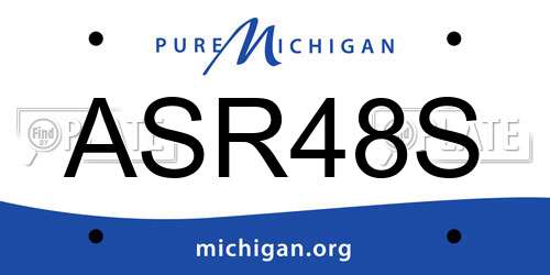 ASR48S Michigan License Plate