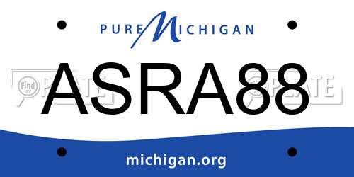 ASRA88 Michigan License Plate