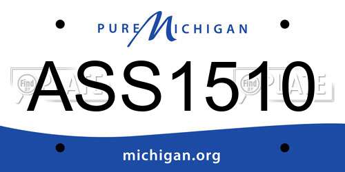 ASS1510 Michigan License Plate