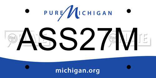 ASS27M Michigan License Plate