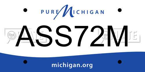 ASS72M Michigan License Plate