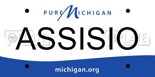 ASSISIO Michigan License Plate