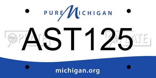 AST125 Michigan License Plate
