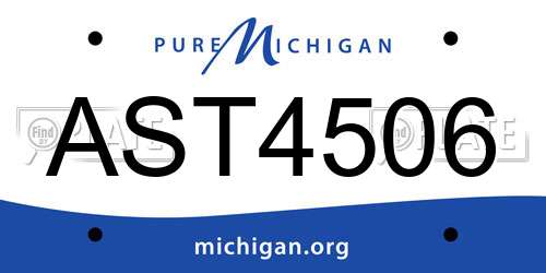 AST4506 Michigan License Plate