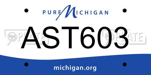 AST603 Michigan License Plate