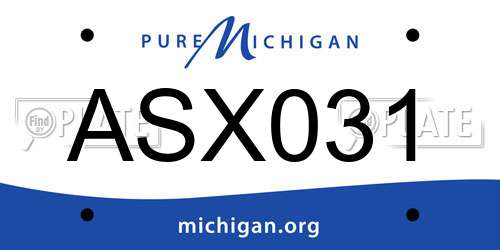 ASX031 Michigan License Plate
