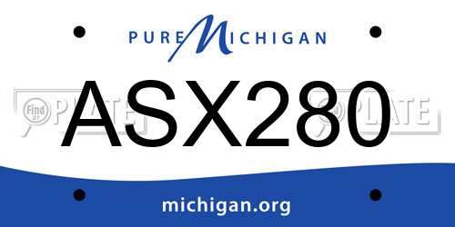 ASX280 Michigan License Plate