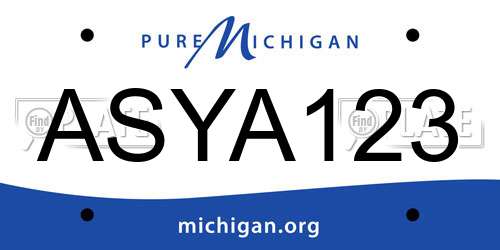ASYA123 Michigan License Plate