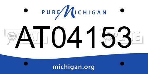 AT04153 Michigan License Plate