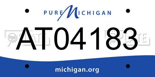 AT04183 Michigan License Plate