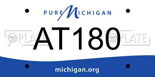 AT180 Michigan License Plate