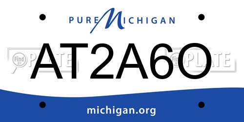 AT2A6O Michigan License Plate