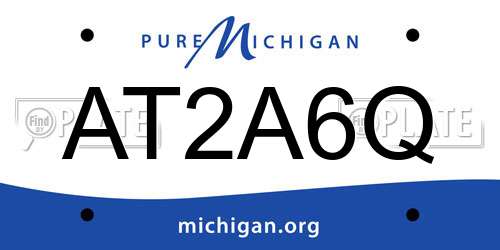 AT2A6Q Michigan License Plate