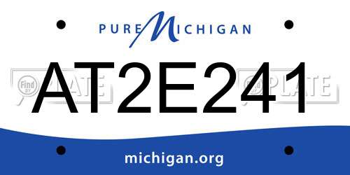 AT2E241 Michigan License Plate