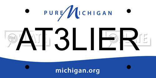 AT3LIER Michigan License Plate