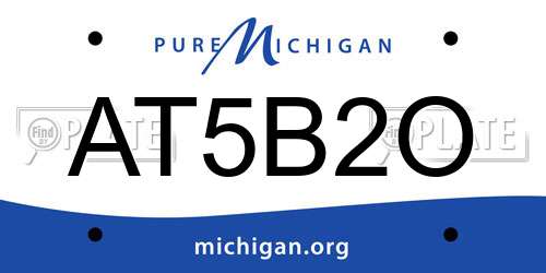 AT5B2O Michigan License Plate