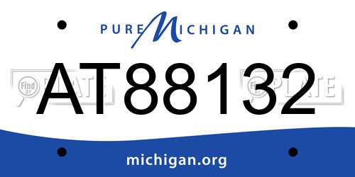 AT88132 Michigan License Plate