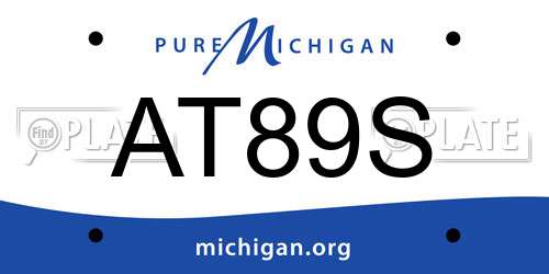 AT89S Michigan License Plate