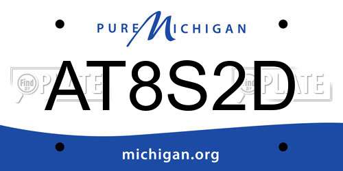 AT8S2D Michigan License Plate