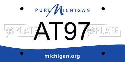 AT97 Michigan License Plate