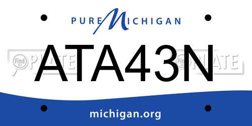ATA43N Michigan License Plate