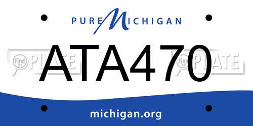ATA470 Michigan License Plate