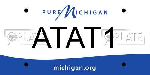 ATAT1 Michigan License Plate