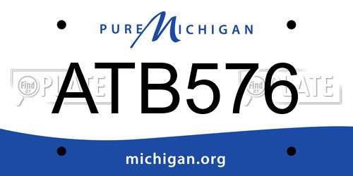 ATB576 Michigan License Plate