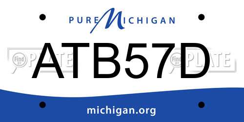 ATB57D Michigan License Plate