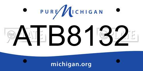 ATB8132 Michigan License Plate