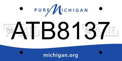 ATB8137 Michigan License Plate