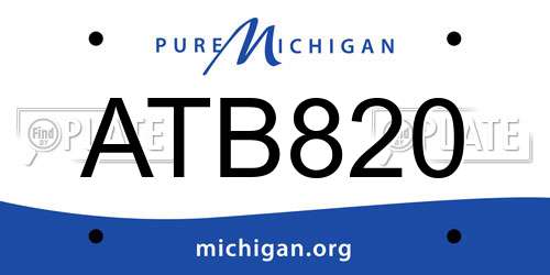 ATB820 Michigan License Plate