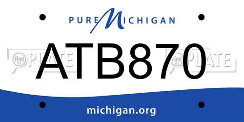 ATB870 Michigan License Plate