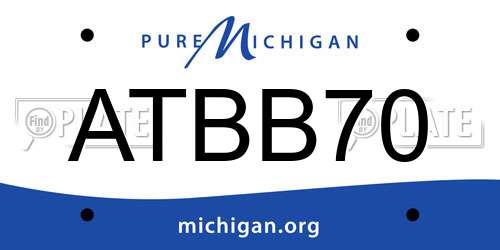 ATBB70 Michigan License Plate