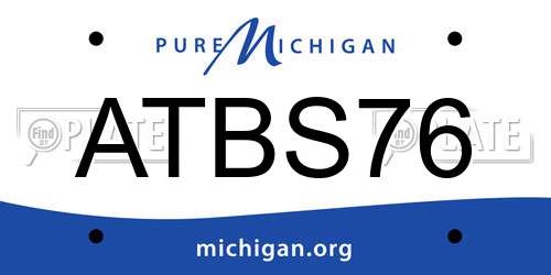 ATBS76 Michigan License Plate