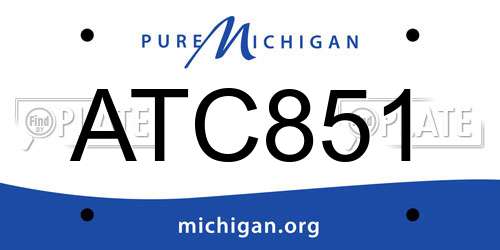 ATC851 Michigan License Plate