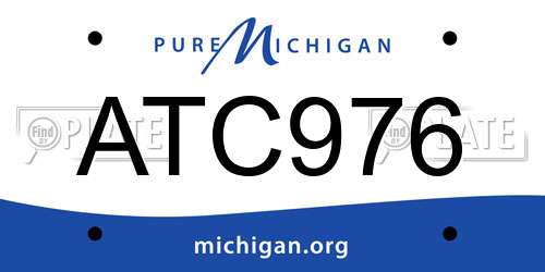 ATC976 Michigan License Plate