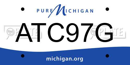 ATC97G Michigan License Plate