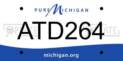 ATD264 Michigan License Plate