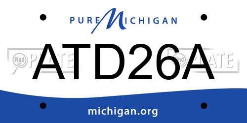 ATD26A Michigan License Plate