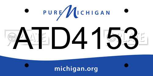 ATD4153 Michigan License Plate