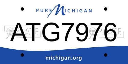 ATG7976 Michigan License Plate